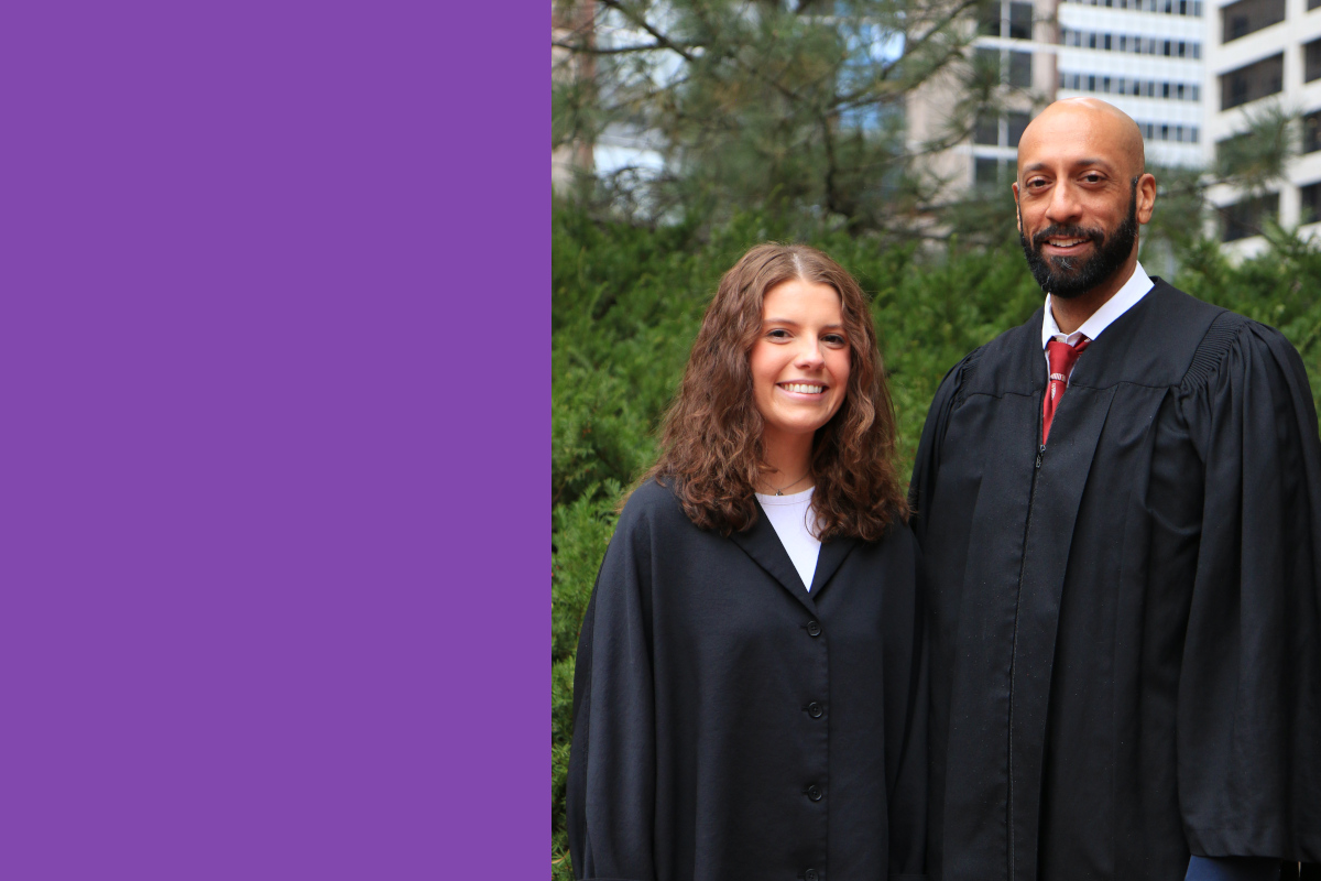 Law Student with Judge who is her mentor