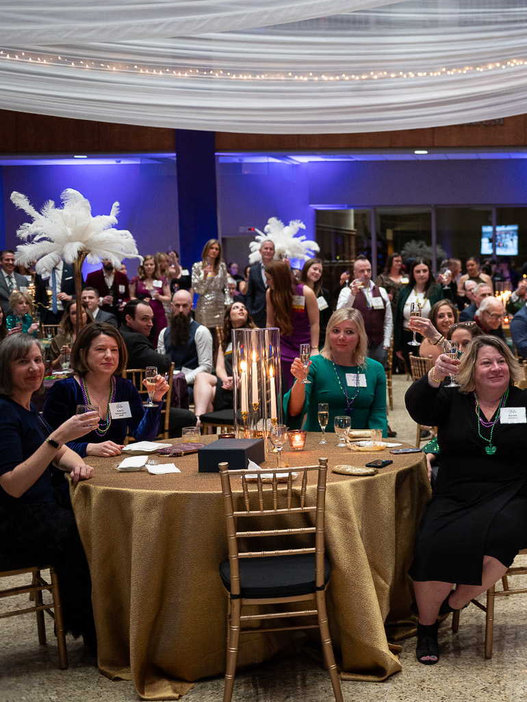 Champagne toast at the gala
