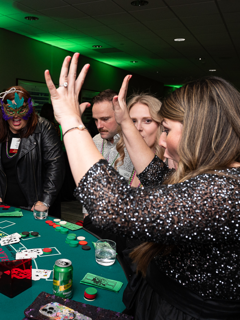Alumni at the Gala playing casino games