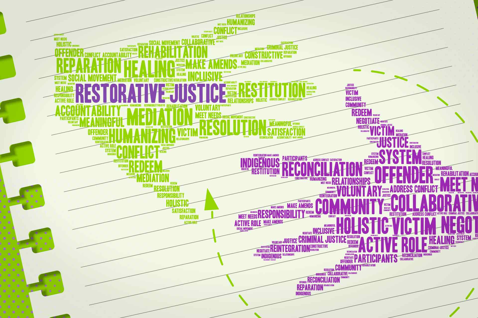 Restorative justice hands graphic