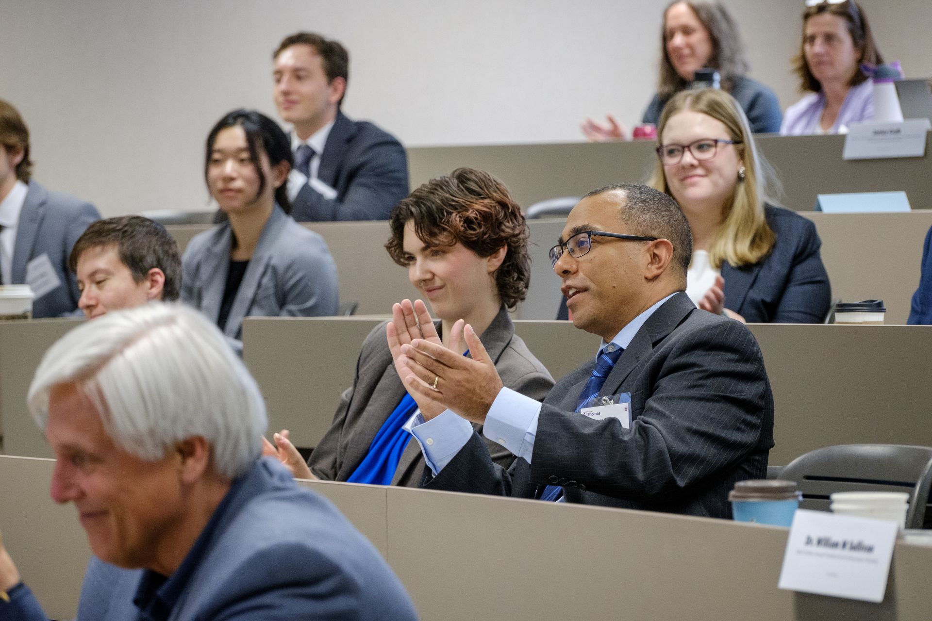 Prof. David Grenardo and student at First Annual Holloran Center Conference