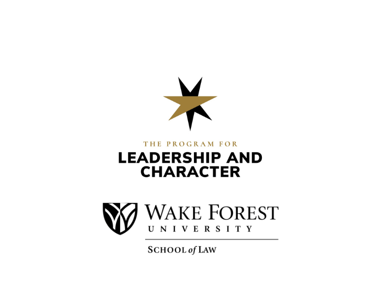Wake Forest University and Program for Leadership and CharacterLogos
