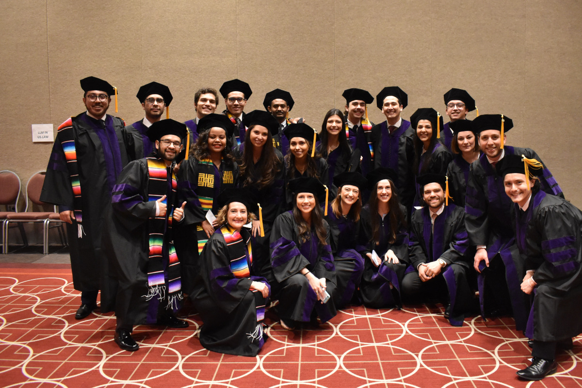 LLM in US Law Grads Group Photo at 2022 Commencement Ceremony