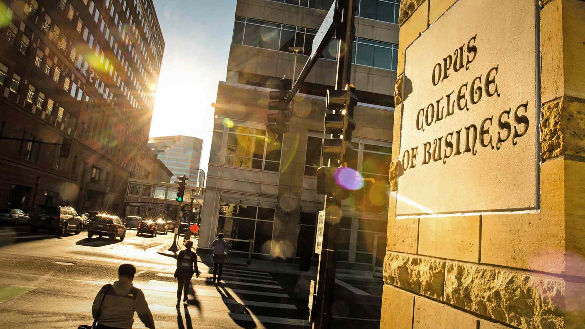 Exterior of Opus College of Business